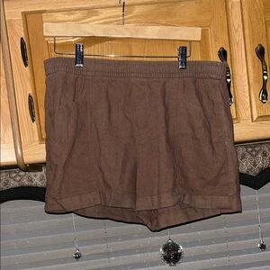 Old Navy High Waist Brown Shorts Relaxed Fit